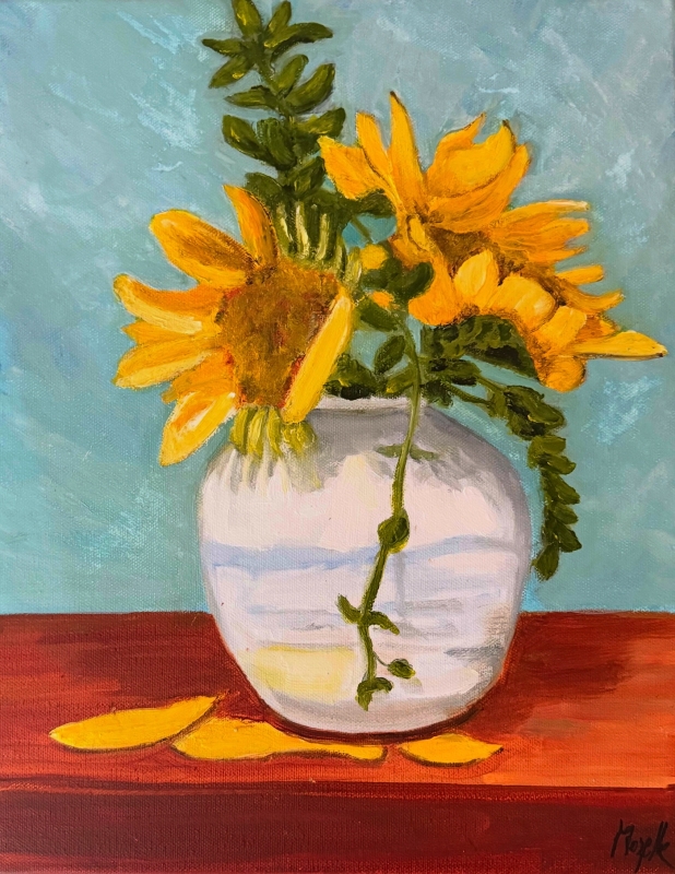 Sunflowers by artist Mozelle Marks